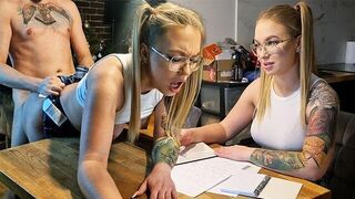 The student received a good mark for her husband, thanks to this