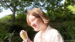 Don't lick the cream, suck my dick instead, a playful tease