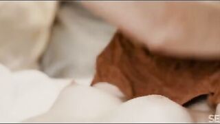 The lesbians know what tenderness is and they show it in their intimate moments on the bed