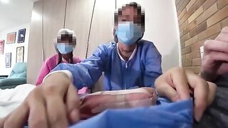 A girl was helped by a hot doctor in the hospital, and she liked him very much