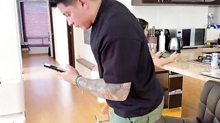 The girl got a good ass, now her stepdad is checking her cock
