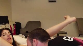 The girl managed to experience several orgasms with her boyfriend