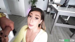 When she raises her skirt, her pussy appears – your brain dies