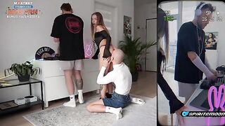 A cute girl cheats on her husband at a rave party