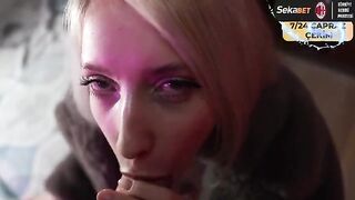 A hot woman got fucked on the street in a fur coat