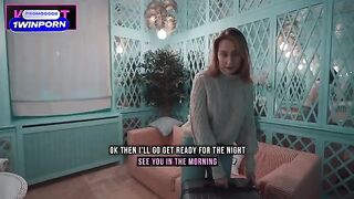A hot stepmom fucks her stepson every time he moves, a steamy hotel scene