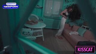 A hot stepmom fucks her stepson every time he moves, a steamy hotel scene