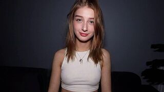 A blonde babe walked in and was fucked hard on camera