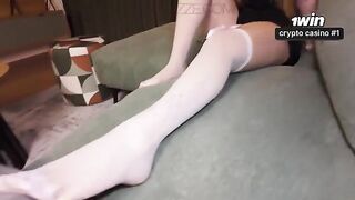 Girl undresses herself to please her stepbrother in the morning