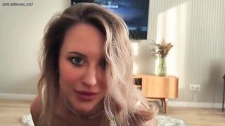A cute girl is being fucked hard from behind, showcasing her perky tits and bouncing ass