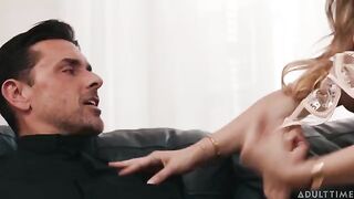 I fucked the bitch in the mouth and finished on the tits