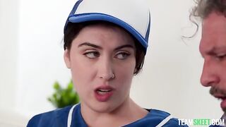 An old man fucked a young beauty in her panties