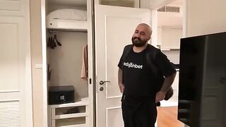 A blonde is being fucked by her older stepfather in a funny role play