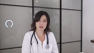 A doctor checked the girl's body and began to treat her