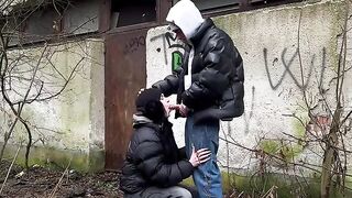 A girl was fucked in public and she liked it