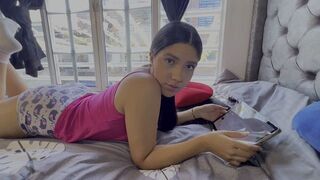 A young and juicy step sister has a lot of fun playing