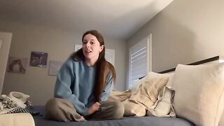 The hot step sister is too excited and can't wait