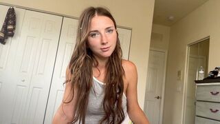 A stepdaughter with small boobs is ready to get fucked hard