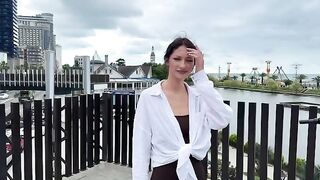 A signal of distress from a beautiful Russian girl wearing a bikini