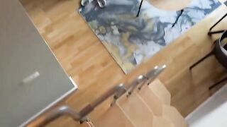 A cute 18-year-old girl relaxes with a vibrating toy in her pussy