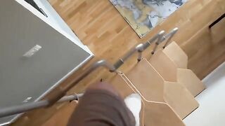 A cute 18-year-old girl relaxes with a vibrating toy in her pussy
