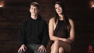 A girl sits on guy’s face and takes his cock in her hands — total control