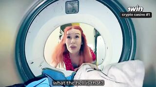 A young guy got a kinky washer with a sexy step mom