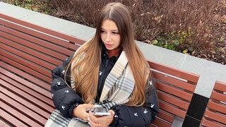A young cute girl gets fucked outdoors for money