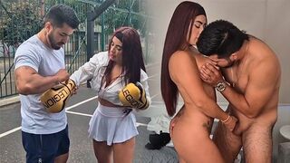 A seductive girl met a new coach and they got intimate hard