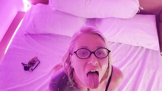 A sweet liquid on my face from an intense session with a stunning blonde