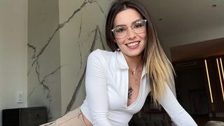 The girl is not embarrassed to have sex with her teacher