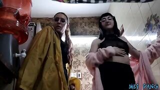 The plumber gets fucked by two Argentine sluts