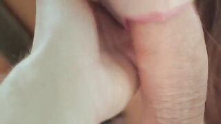 A busty amateur has sex with her husband while sitting and gets an orgasm in 4K