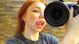 A slobbering blowjob from a Russian woman with skillful tongue