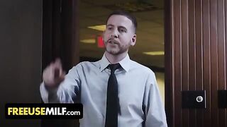 Submissive big-titted milfs are at the mercy of their boss in this intense scene