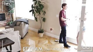 Pervert guy spied on step sister Hime Marie and fucked her hard