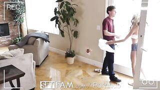 Pervert guy spied on step sister Hime Marie and fucked her hard