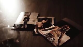 Two girls and a guy in a dark, intense threesome scene