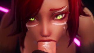 Taron has sex with Captain Mavel in an anime style